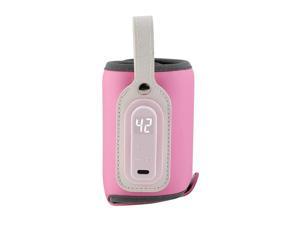 Portable Bottle Warmer - USB Car Travel Bottle Warmer, Thermostat Milk Heat Keeper, Baby Bottle Warmer, Infant Feeding Bottle Heater for Indoor, Outdoor, Traveling, Driving, Pink