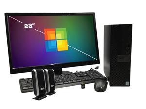 Dell Optiplex 7050 Bundle Desktop SFF i5-6500 3.20GHZ | 16GB | 512GB SSD| DVD | WIFI | 22" LCD Monitor | Speaker | Wired Mouse and Keyboard | Windows 11 Pro