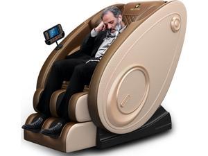 Massage Chair Blue-Tooth Connection and Speaker, Recliner with Zero Gravity with Full Body Air Pressure, Easy to Use at Home and in The Office(Brown)