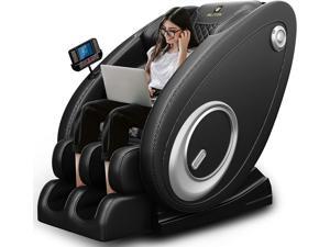 Massage Chair Blue-Tooth Connection and Speaker, Recliner with Zero Gravity with Full Body Air Pressure, Easy to Use at Home and in The Office(Black)