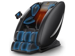 Massage Chair Recliner with Zero Gravity Heating and Bluetooth Functions Easy to Use at Home and Office (Black)