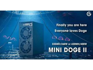 New MINI DOGE  II 335MH/S 260W &420MH/S 400W Hashrate doge Miner 2 Silent network upgraded MINI DOGE PRO With PSU