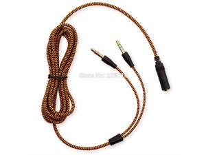 1 minute 2-in-1 headphone patch cord for computer headphone microphone extension cable