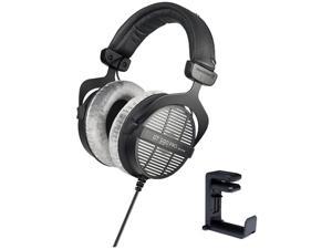 Beyerdynamic DT-990 Pro Acoustically Open Headphones (250 Ohms) with Knox Gear Headphone Hanger Mount with Built-In Cable Organizer Bundle (2 Items)