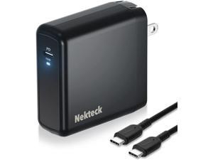Nekteck 100W USB C Charger [Gan Tech & USB-IF Certified], PD 3.0 Adapter with Foldable Plug, Fast Wall Charger Compatible with Macbook Air/Pro, Ipad Air/Pro, Iphone and More (Not Support Magsafe 3).