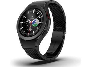 BEIZIYE Carbon Fiber Watch Band Compatible with Samsung Galaxy Watch 4 46/44/42/40Mm Bands Men'S Fashion Lightweight Carbon Fiber No Gap Strap for Samsung Galaxy Watch 4 46/44/42/40Mm 2021 Released