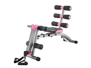 WONDER CORE II : All-in-ONE Upper Body Training - Multifunction 12-in-1 Fitness Equipment - Sit-up Exerciser - Ergonomically Designed - Stretching Beyond 180° & 360° in Twisting Pink
