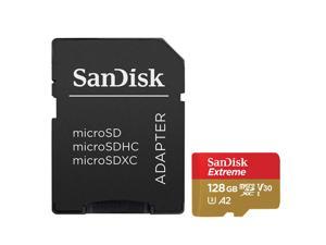SanDisk 128GB Extreme microSDXC UHS-I Memory Card with Adapter - Up to 160MB/s, C10, U3, V30, 4K, A2, Micro SD - SDSQXA1-128G-GN6MA 128GB With Adapter