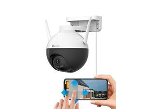 EZVIZ Security Camera Outdoor, 4MP WiFi Camera Pan/Tilt, 360° Visual Coverage, IP65 Waterproof, Color Night Vision, AI-Powered Person Detection, Two-Way Audio, Support MicroSD Card up to 256GB |