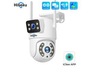 Hiseeu 3MP+3MP Dual Lens PTZ Wifi Security Camera