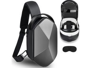SARLAR Design Fashion Hard Travel Case for Oculus Quest 2 Headset and Touch Controller Accessories, Crossbody Shoulder Chest Backpack with Lens Protector Cover