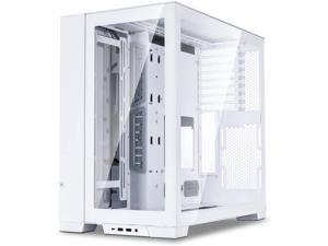 Lian Li PC-O11 Dynamic EVO Snow White Tempered Glass on The Front and Left Side, Chassis Body SECC ATX Full Tower Gaming Computer Case - PC-O11DEW