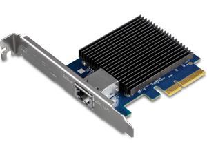 TRENDnet 10 Gigabit PCIe Network Adapter, Converts A PCIe Slot Into A 10G Ethernet Port, Supports 802.1Q Vlan, Includes Standard & Low-Profile Brackets, PCIe 2.0, PCIe 3.0, Silver, TEG-10GECTX