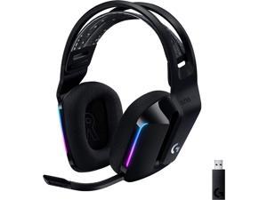 Logitech G733 Lightspeed Wireless Gaming Headset with Suspension Headband Lightsync RGB Blue VOCE mic technology and PROG