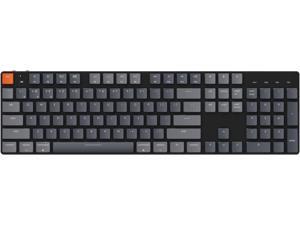 Keychron K5 SE Ultra-Slim Wireless Bluetooth/Wired USB Mechanical Keyboard with Low-Profile Gateron Brown Switch, Full Size Layout 104 Keys RGB Backlight Computer Keyboard for Mac and Windows