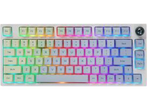 Theory TH80 75% hot-swappable RGB 2.4GHz/Bluetooth 5.0/wired mechanical game keyboard, with MDA PBT key cap, large-capacity battery, knob control for Windows/Mac