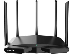Tenda AXE5700 Smart WiFi 6E Router TriBand Gigabit Wireless Internet WiFi 6E Router Best WiFi Router for Gaming and VR OneMeshVPN Router AX Router for 5 6dBi highgain antennas RX27ProBlack