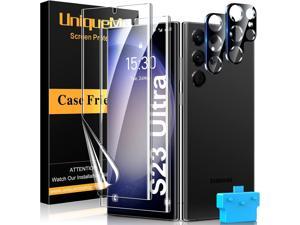 UniqueMe for S23 Plus Screen Protector,[Ultrasonic Fingerprint  Unclock][2+2 Pack] Samsung Galaxy S23+ / S23 Plus 6.6 inch 9H Tempered  Glass and Camera Lens Protector Case Friendly : Cell Phones & Accessories