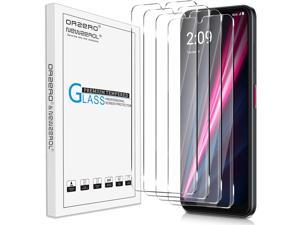 Orzero 4 Pack Compatible for TMobile Revvl 6 Pro 5G Tempered Glass Screen Protector 25D Arc Edges 9H HD BubbleFree Lifetime Replacement