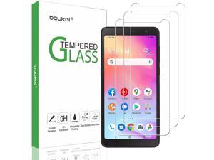 beukei 3 Pack Compatible for Alcatel TCL A3 A509DL Screen Protector Tempered Glass 55 inch Touch SensitiveCase Friendly 9H Hardness