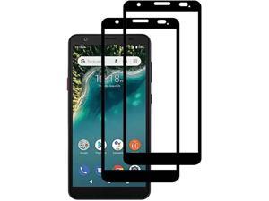 UPONEW 2 Pack Tempered Glass Screen Protector Frontier Cover for ZTE AVID 589 Black