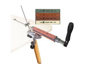 Knife Sharpener Fixed-Angle Kit System with 10 Whetstones, 360 Degree  Rotation