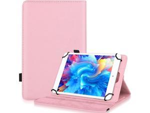 UrbanX 78 Inch Universal Tablet Case Protective Cover Stand Folio Case for ZTE Grand X View 2 7 8 Inch with 360 Degree Rotatable Kickstand Multiple Viewing Angles and Stylus HolderPink