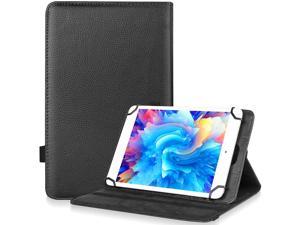 UrbanX 78 Inch Universal Tablet Case Protective Cover Stand Folio Case for ZTE Grand X View 2 7 8 Inch with 360 Degree Rotatable Kickstand Multiple Viewing Angles and Stylus HolderBlack