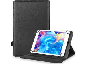 UrbanX 78 Inch Universal Tablet Case Protective Cover Stand Folio Case for alcatel One Touch Tab 7 HD 7 8 Inch with 360 Degree Rotatable Kickstand Multiple Viewing Angles and Stylus HolderBlack