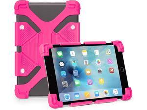 Universal 8 inch Tablet Case Silicone Protective Cover 7984 for BLU M8L Plus  Pink