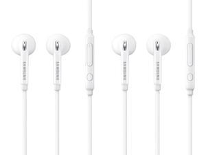 SAMSUNG 2 Pack OEM Wired 35mm White Headset with Microphone Volume Control and Call Answer End Button EOEG920BW for SAMSUNG Galaxy S6 Edge  S6  S5 Galaxy Note 54  Edge Bulk Packaging