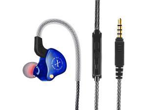 UrbanX iX2 Pro Dynamic Hybrid Dual Driver in Ear Musicians Earphones with Mic TangleFree Cable inEar Earbuds Headphones for Motorola Moto G Power 2021  Blue
