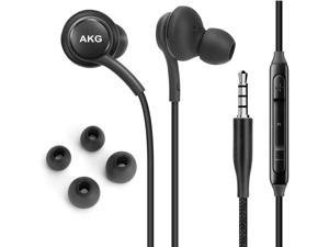 OEM UrbanX Corded Stereo Headphones for Samsung Galaxy A32 5G  AKG Tuned  with Microphone and Volume Buttons Black