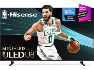 Hisense 75Inch Class U8 Series ULED MiniLED Google Smart TV Native 144Hz 1500Nit Dolby Vision IQ Full Array Local Dimming Game Mode Pro Compatible with Alexa 75U8K 2023 Model  QLED