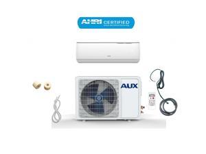 AUX 12,000 BTU 115-Volt, Ductless Air Conditioner Mini Split with Heat Pump, 17 SEER, 1Ton, 12ft lineset, Wall Mount