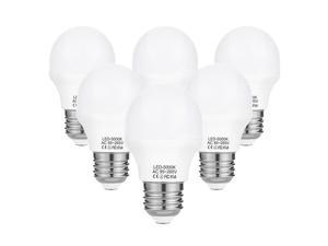 WELLHOME 6PCS A15 LED Lights 4W Led Bulbs 5000K Daylight,40W Equivalent Light Bulb, E26 Base, Ceiling Fan Light Bulb,120V 40w Appliance Bulb,Non-Dimmable