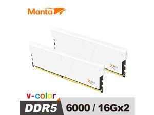 v-color MANTA XSKY Series DDR5 6000 32GB (16GB*2)Desktop Overclocking Memory (White/black) White