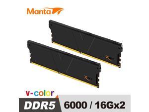 v-color MANTA XSKY Series DDR5 6000 32GB (16GB*2)Desktop Overclocking Memory (White/black)