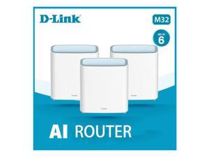 D-Link M32 3pcs AX3200 Wi-Fi 6 Mesh EAGLE PRO AI Smart Dual Band Wireless Sharing Router (M32-3W)