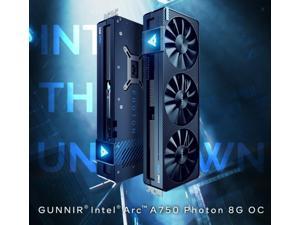 GUNNIR Intel Arc A750 Photon 8G OC 2400MHz GDDR6 Game Design Video Editing Desktop Computer Discrete Graphics Card black