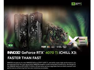 INNO3D GEFORCE RTX 4070 Ti ICHILL X3 12GB/GDDR6X/2670MHz/33.4cm game graphics card