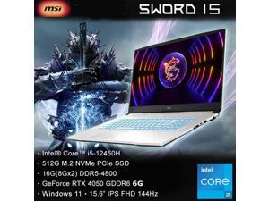 MSI Sword 15 A12VE093TWi512450H16GBRTX40506G512G SSDW11FHD144Hz156gaming laptop