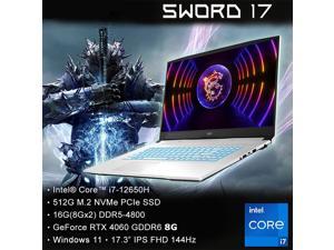 MSI Sword 17 i712650H16GBRTX40608G512G SSDW11FHD144Hz173 inch Laptop A12VF059TW