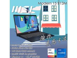 MSI Modern 15 Intel Core 13th Generation i71355U16G512G SSDWin11FHD156 Inch Business Office Laptop B13M279TW