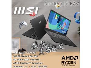 MSI Modern 15 AMD R77730U8G512G SSDWin11FHD156 inch Business Laptop B7M057TW