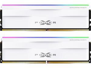 Silicon Power DDR5 32GB (2x16GB) Zenith RGB 6000MHz (PC5-48000) 288-pin CL30 1.35V UDIMM Desktop Memory Module RAM SU032GXLWU60AFDHSW White