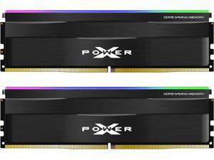 Silicon Power DDR5 32GB (2x16GB) Zenith RGB 6000MHz (PC5-48000) 288-pin CL30 1.35V UDIMM Desktop Memory Module RAM SU032GXLWU60AFDFSK Black