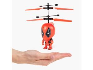 Marvel Licensed Deadpool 3.5 Inch Flying Figure IR UFO Big Head Helicopter