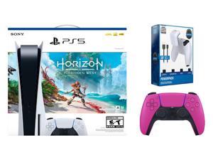 Sony PlayStation 5 Disc Edition Horizon Forbidden West Bundle with Extra Controller and Charge Kit  Nova Pink