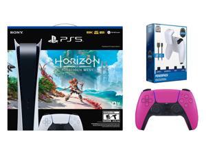 Sony PlayStation 5 Digital Edition Horizon Forbidden West Bundle with Extra Controller and Charge Kit  Nova Pink